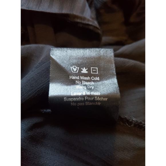 Heartloom Women's Black Striped Wrap V-Neck Long Sleeve Blouse Top Size Medium - Picture 5 of 5